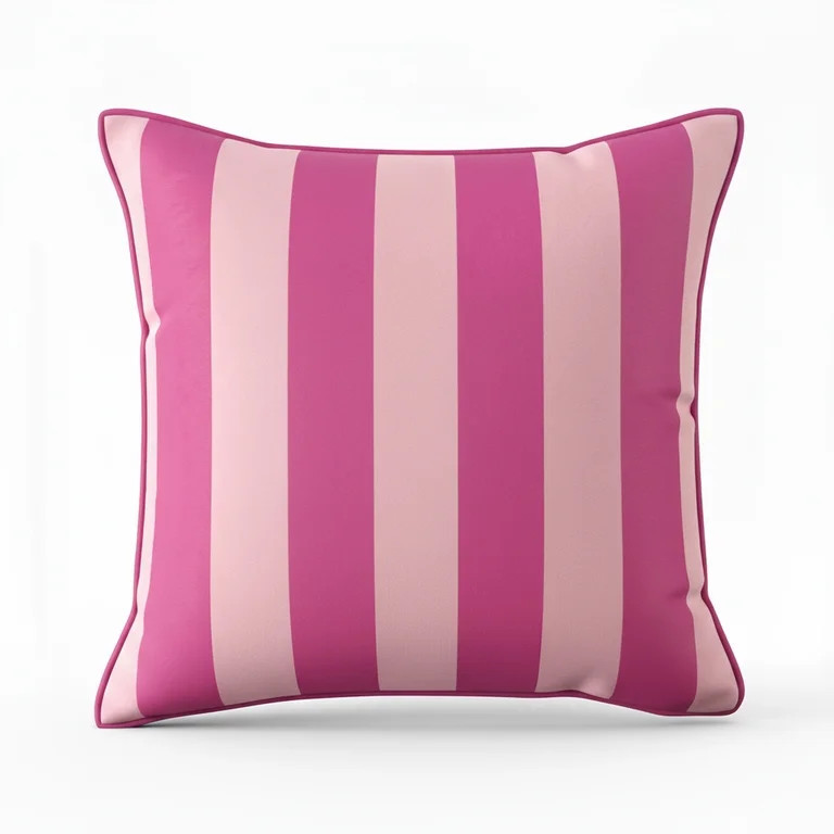 Mainstays 16 in x 16 in Pink Cabana Outdoor Pillow, Pink | Walmart (US)