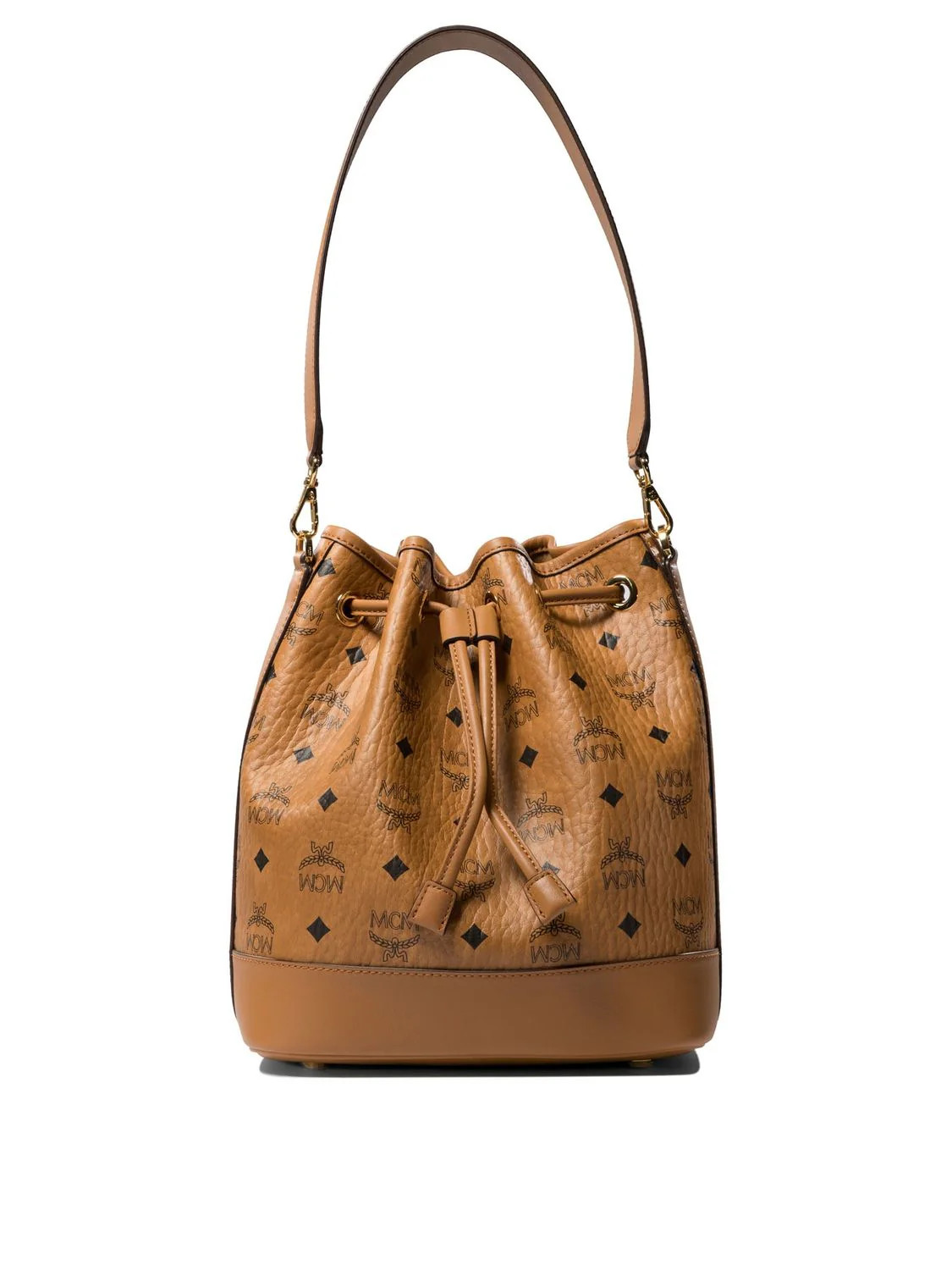 Mcm Women's "dessau" Bucket Bag in Brown | MWDESDU03CO | LOZURI