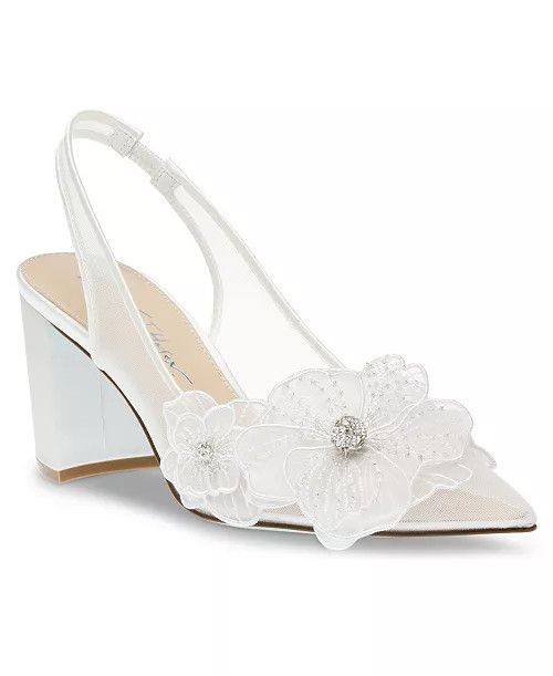 Women's Petra Flower Applique Slingback Pumps | Macy's