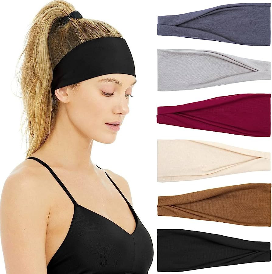 Huachi Women's Headbands Non Slip Fashion Workout Yoga Exercise Headbands for Women's Hair Sweat ... | Amazon (US)
