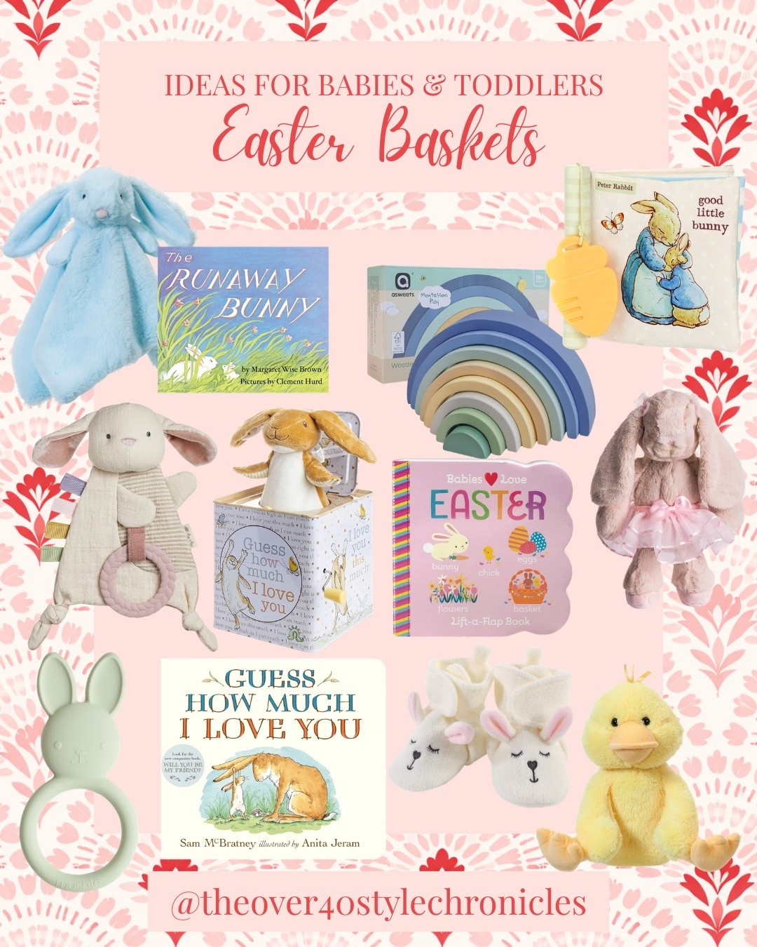 Sweet and simple Easter basket ideas for babies and toddlers. Soft toys, books, and keepsakes that feel special and timeless. 🐣

baby Easter basket ideas, toddler Easter basket ideas, Easter gifts for babies, baby girl Easter gifts, baby boy Easter gifts, toddler gift ideas, board books babies, stuffed animals baby, sensory toys toddler, Montessori toys baby, soft plush bunny, baby teether toy, keepsake baby gifts, Easter basket fillers toddler

#LTKKids #LTKBaby #LTKSeasonal