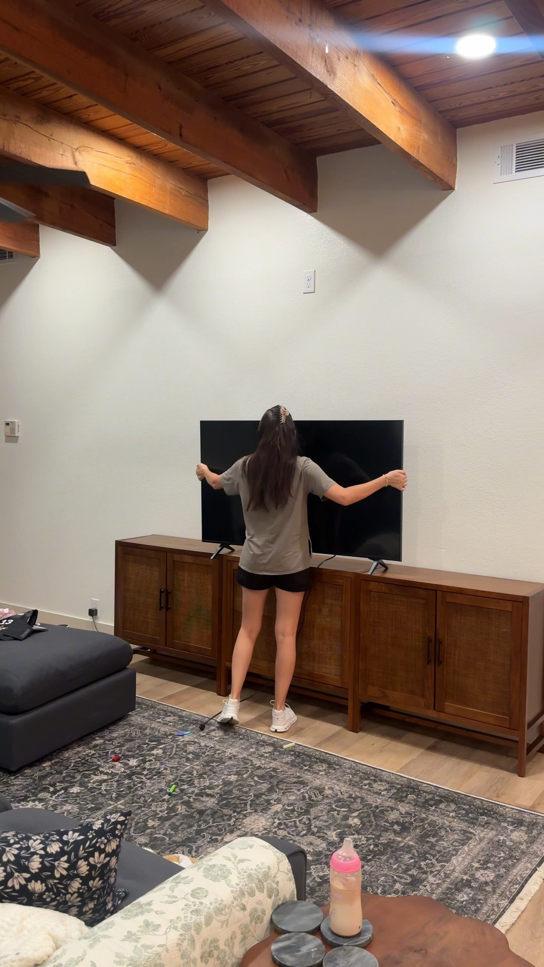 My living room storage cabinets!! So much more affordable than a console table that is actually this length. 

#LTKSeasonal #LTKFamily #LTKHome