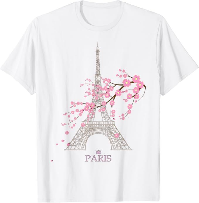 Paris Eiffel Tower the sign of Love France Parisian Home T-Shirt | Amazon (US)