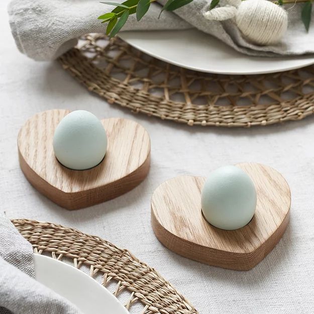 Wooden Heart Egg Holders – Set of 2 | Kitchen Accessories | The  White Company | The White Company (UK)