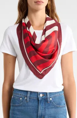 Madewell Medium Silk Bandana in Retro Blue at Nordstrom | Nordstrom