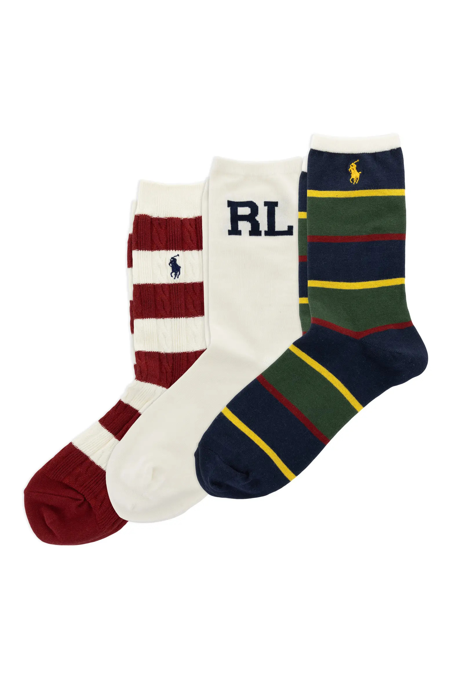 Assorted 3-Pack Preppy Crew Socks (Women) | Nordstrom | Nordstrom