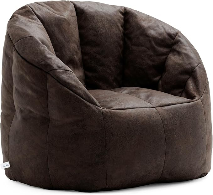 Big Joe Milano Large Bean Bag Chair for Kids, Teens, Adults, Espresso Blazer, Lightweight Seat fo... | Amazon (US)