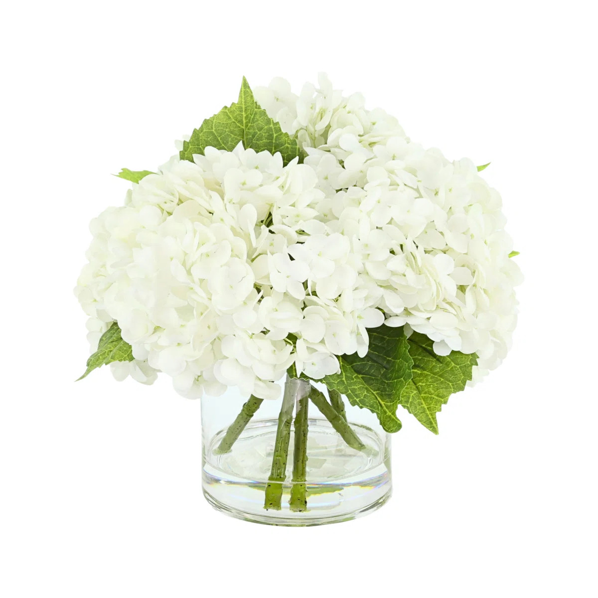 Faux Hydrangea Arrangement in Vase | Wayfair North America