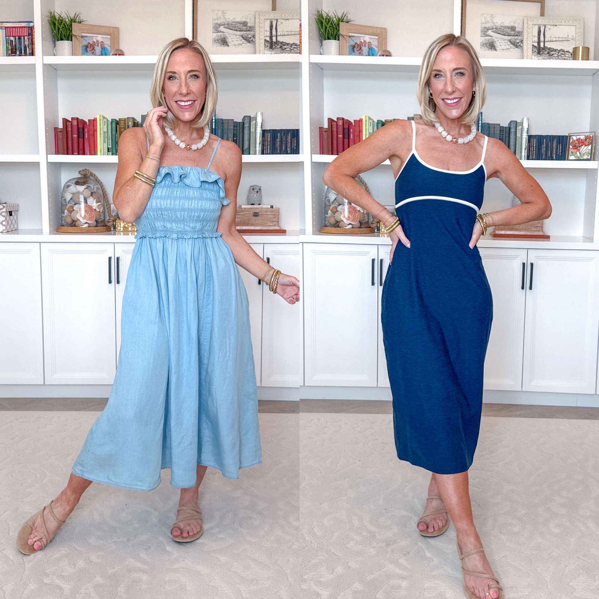 Walmart - summer dresses. Sleeveless Smocked Midi Dress - size XS. $24.98. 5 colors. ButterCore Compression Midi Dress - size XS. $27.98. 2 colors.

#LTKSeasonal #LTKOver40