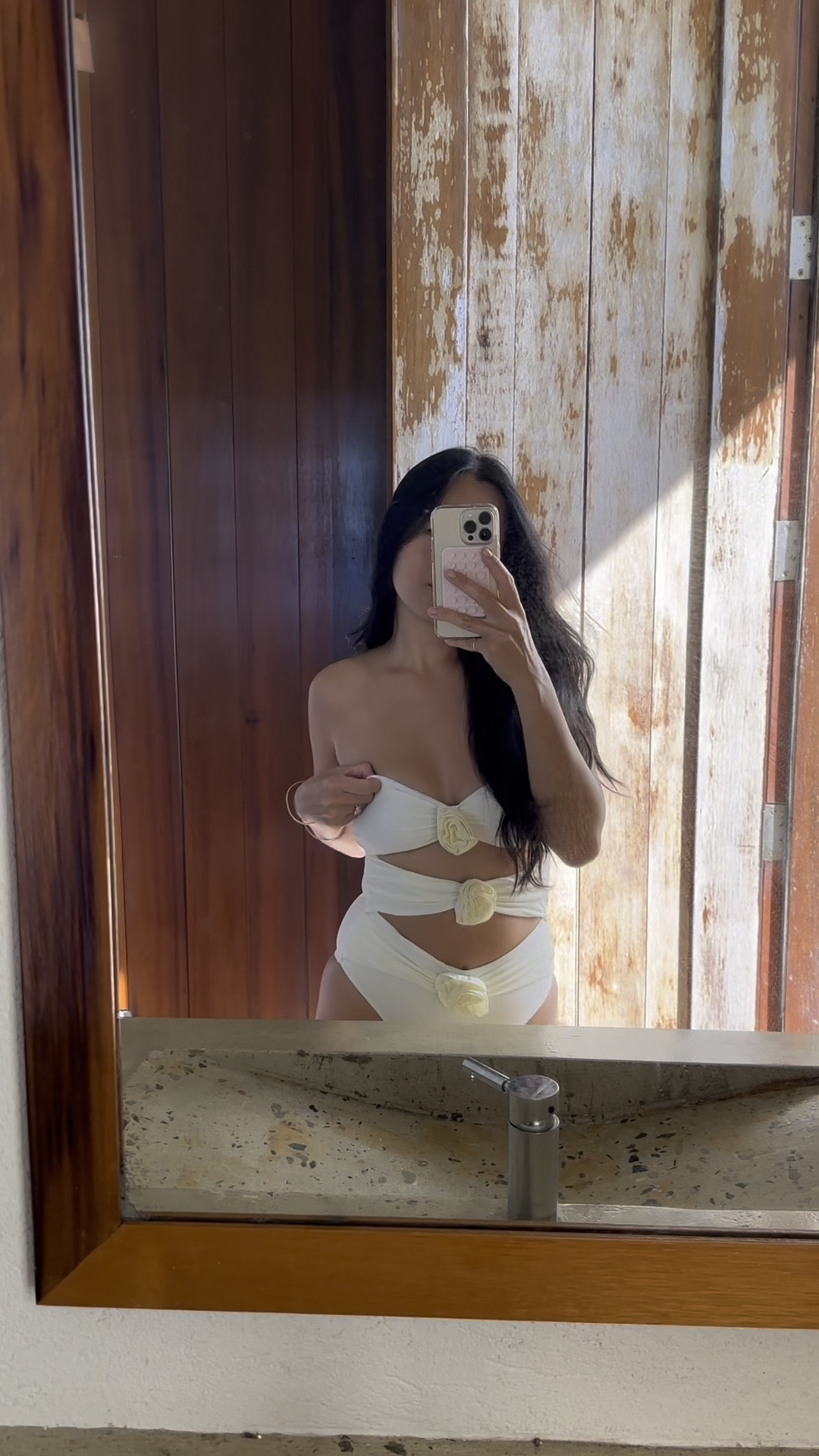 Flattering cut-out bathing suit with roses 🌹 

#LTKswim #LTKfindsunder50 #LTKtravel