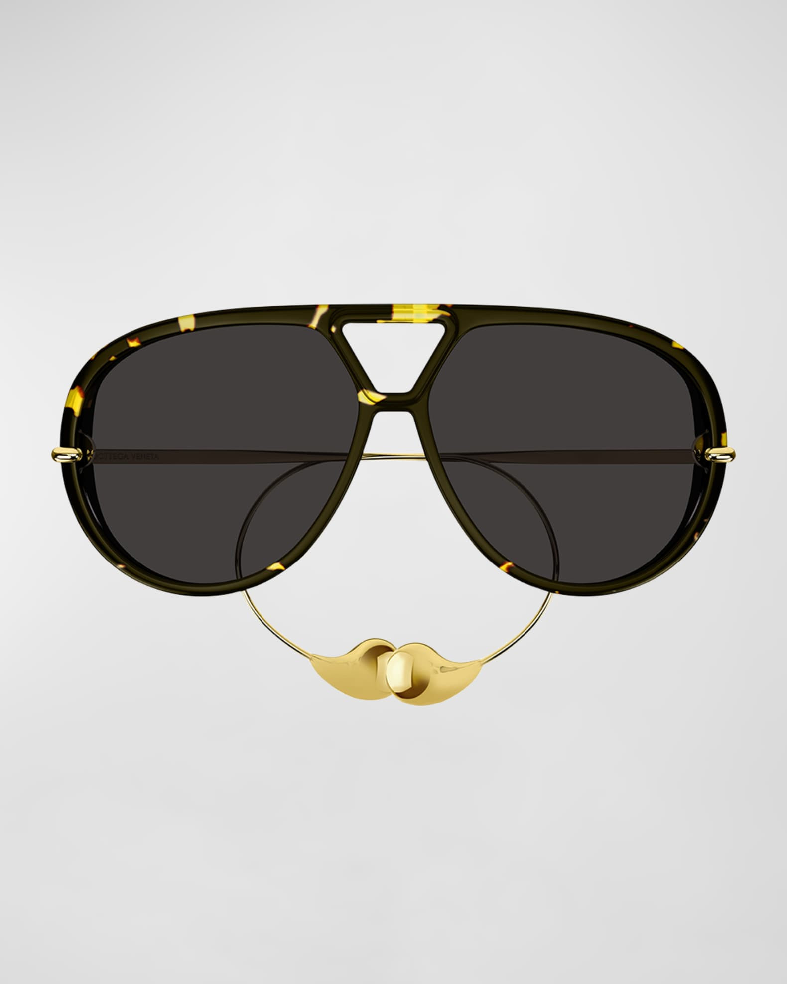 Geometric Acetate & Metal Alloy Aviator Sunglasses | Neiman Marcus