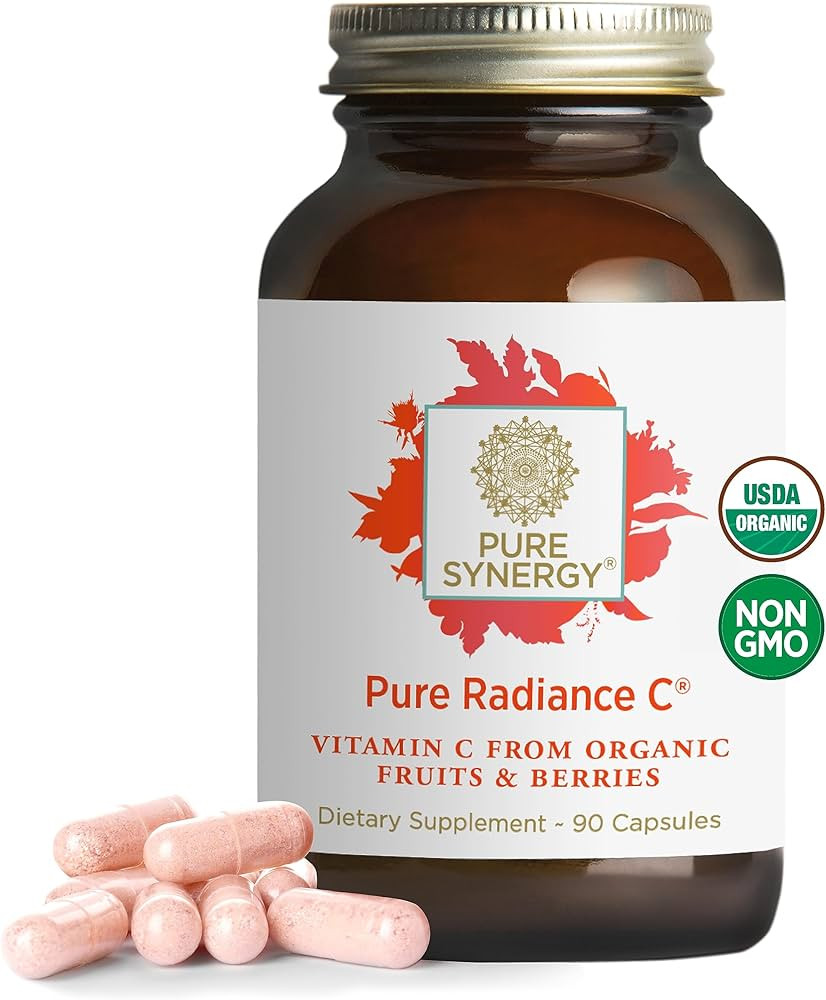 PURE SYNERGY Pure Radiance C | Organic Vitamin C Capsules | 100% Natural, Whole Food, Non-GMO Sup... | Amazon (US)