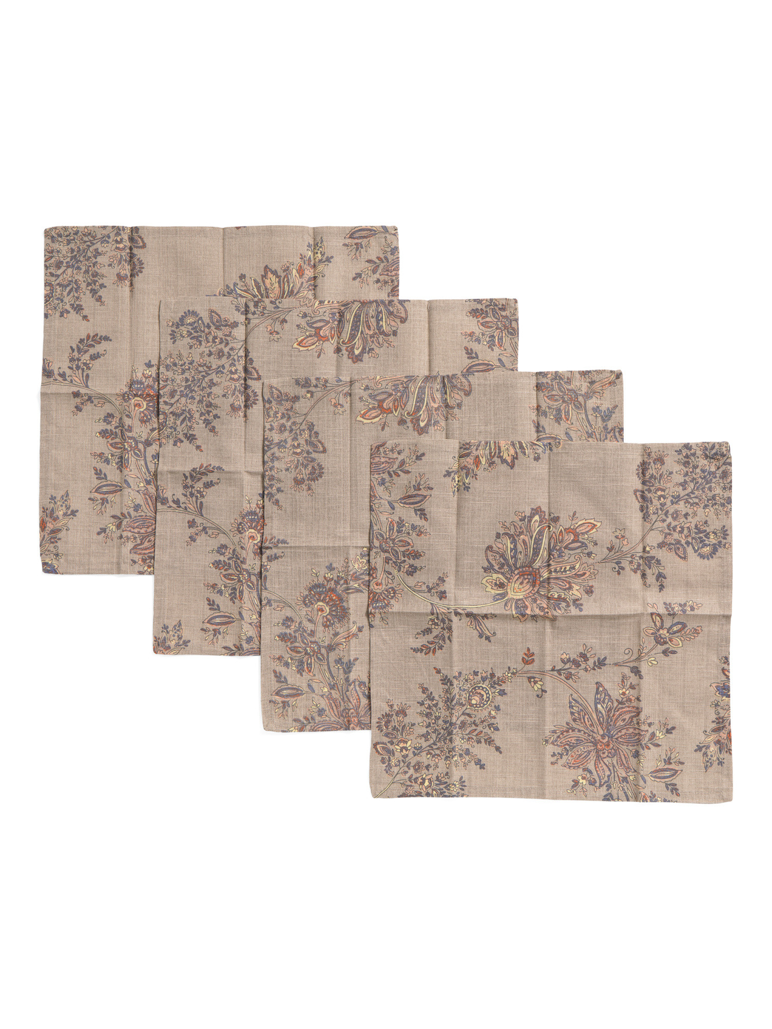 Set Of 4 17x17 Printed Floral Napkins | TJ Maxx