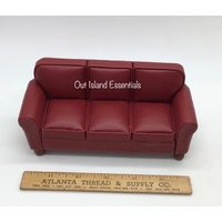 Dollhouse Miniature Burgundy Living Room Sofa | 112 Scale Furniture Accessories Couch | Etsy (US)