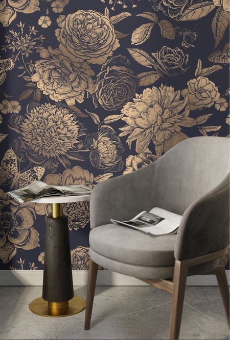 Gorgeous dramatic and dark removable wallpaper inspiration from Etsy!
-
Peel and stick wallpaper - floral wallpaper - dark grey wallpaper - affordable home decor - powder room wallpaper - entryway wallpaper - living room decor - dining room decor - spring home decor refresh - floral mural - oversized floral wallpaper - chinoiserie removable wallpaper - nursery decor - nursery wallpaper

#LTKSeasonal #LTKFind #LTKhome