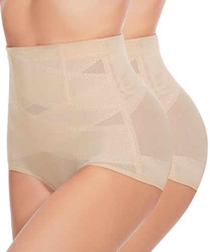 GYDEK Tummy Control Shapewear Panties for Women-High Waisted Body Shaper Underwear Girdle Panty Seamless Shapewear 2PACK | Amazon (US)