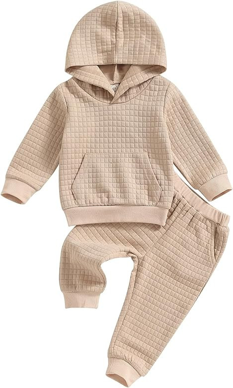 KOSUSANILL Toddler Baby Girl Boy Clothes 6 12 18 24 Months 2T 3T 4T Solid Color Long Sleeve Hoodi... | Amazon (US)