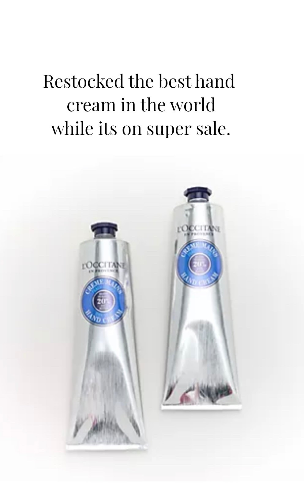 Almost 50% the worlds best hand cream. So luxe and I indulge everytime it’s on sale. Fighting aging hands forever. 