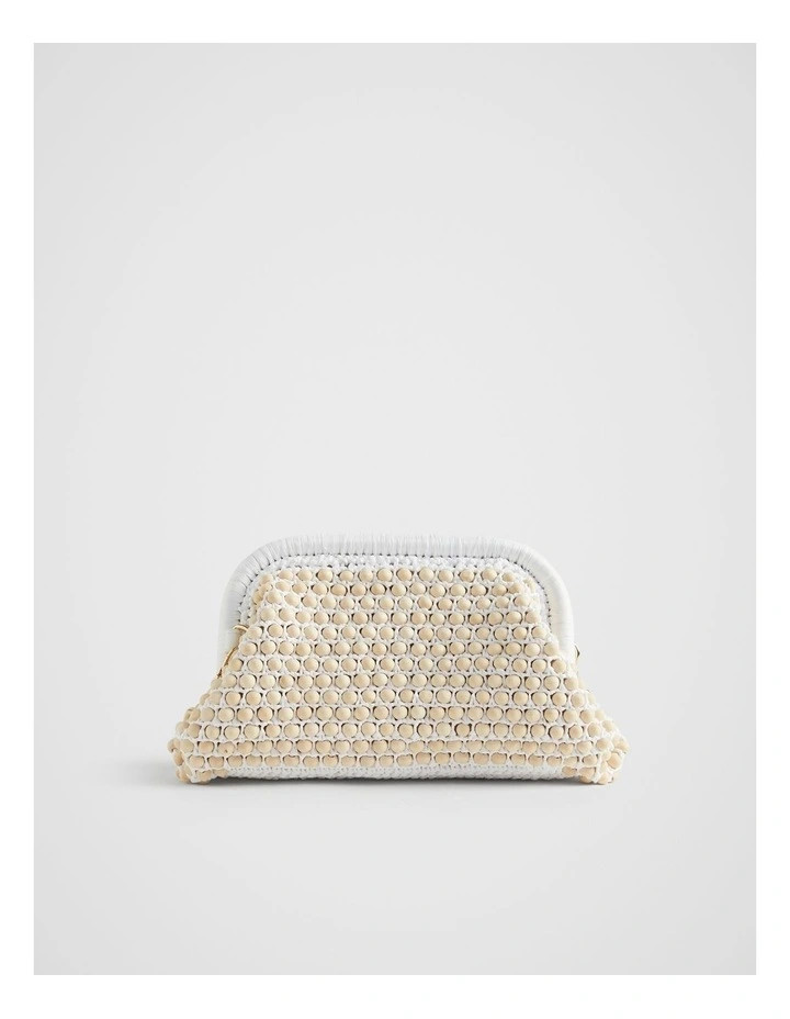 Beaded Straw Clutch in Natural | Myer