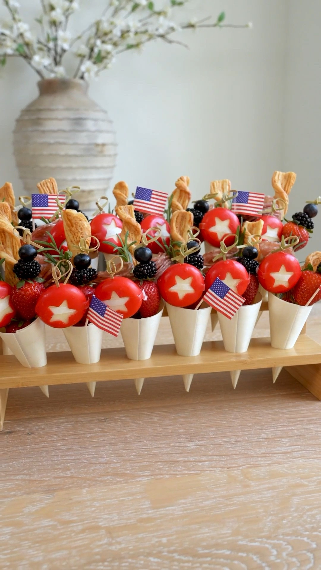 Looking for a fun 4th of July snack idea? Charcuterie cones are it! Such a cute and easy way to feed a crowd and everyone always loves them, so festive and so simple to pull off!

4th of July food, patriotic party, Independence Day snacks, summer entertaining, finger food, backyard gathering, red white and blue, party spread, fun food presentation

#LTKfoodie #LTKHome