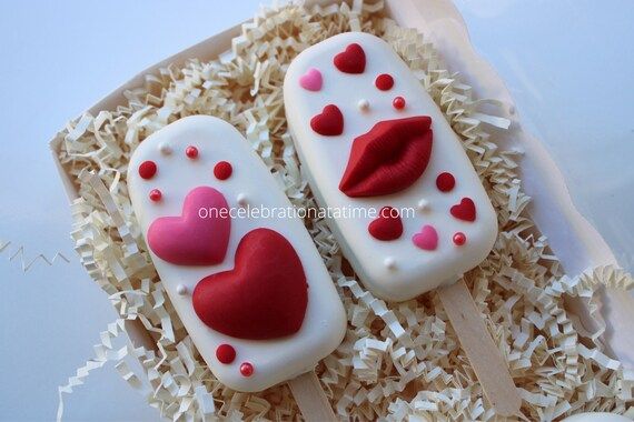 6pcs Valentine's Cakesicles, Valentines Gift Set , Chocolate Covered, Cake Pops Lipstick, Cake Po... | Etsy (US)