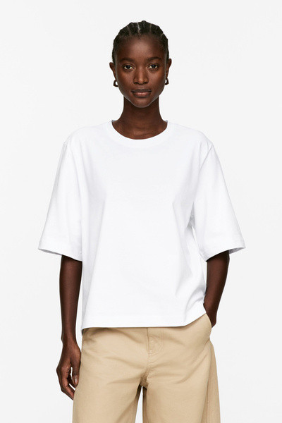 ALBA Boxy T-Shirt – White – Women – ARKET GB | Arket UK