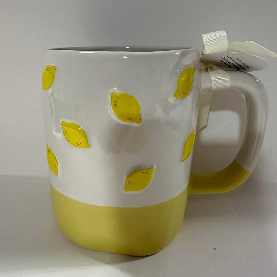 Rae - ZESTY Embossed Yellow Lemon Pattern Mug with Inside Message Citrus Vibes SUMMER - Dunn By M... | Amazon (US)