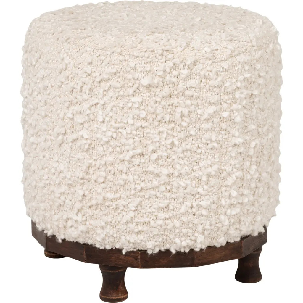 Olive Grove Woven Stool with Tapered Legs in Cream at Nordstrom | Nordstrom
