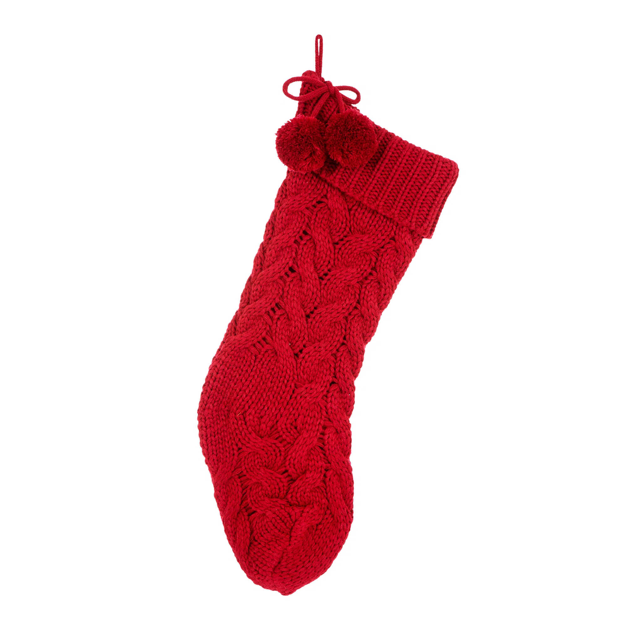Knitted Christmas Red Stocking | Wayfair North America