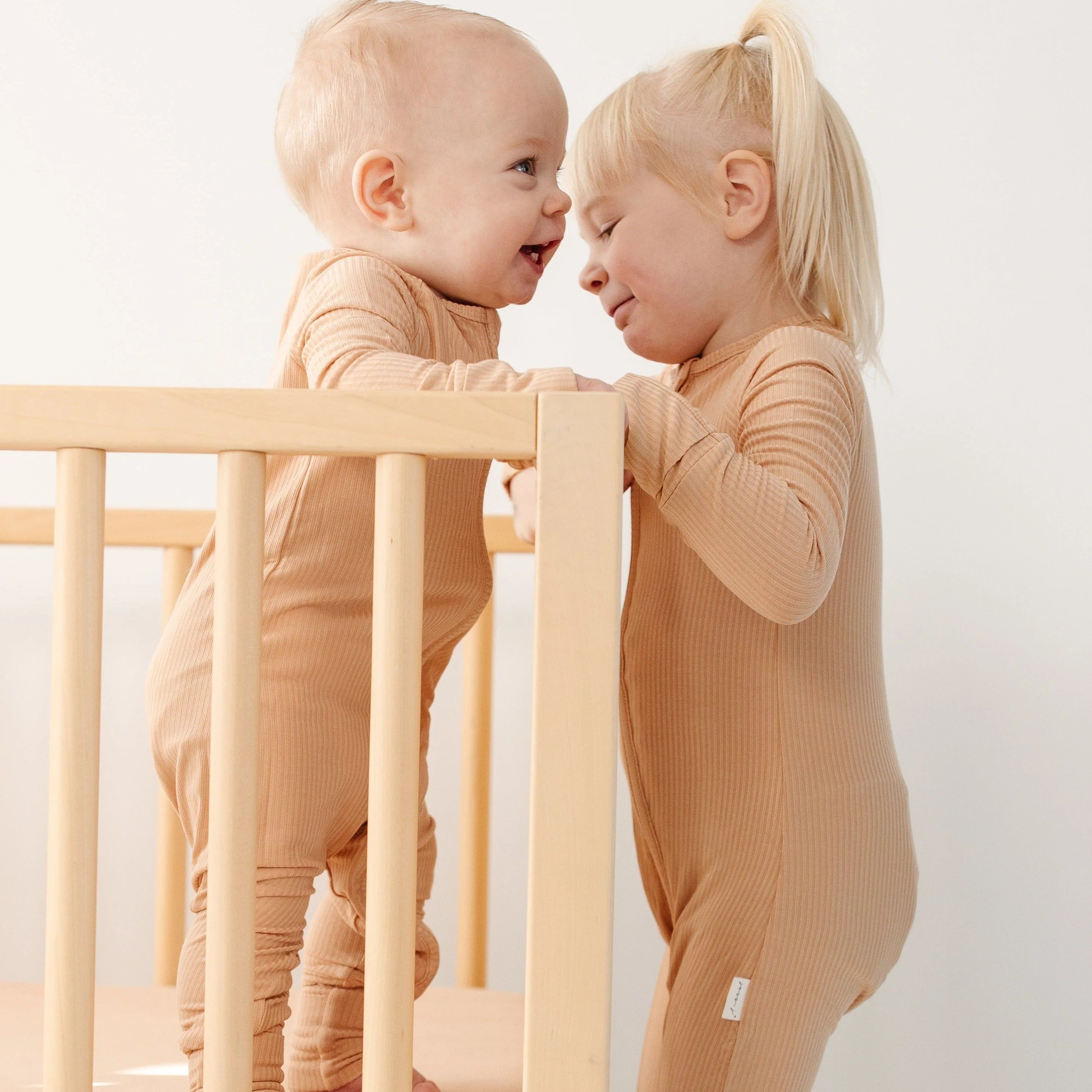 sandy beach bamboo fold-over zip sleeper | Joss and J