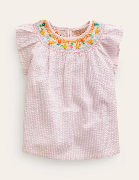 Embroidered Smocked Top | Boden (UK & IE)