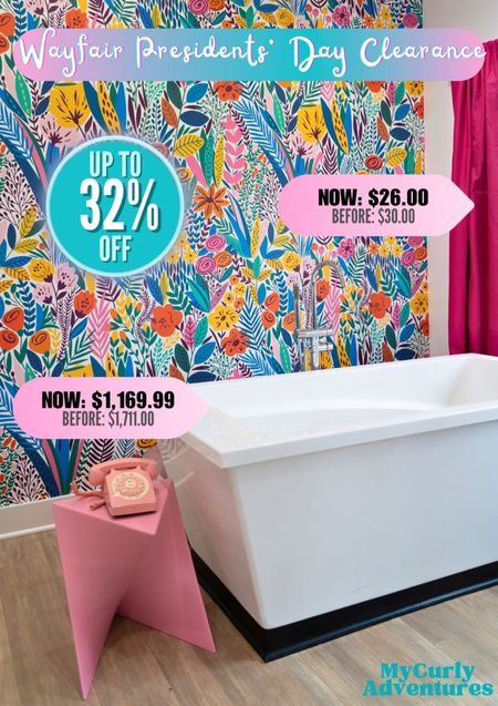 These beautiful bathroom pieces that are now up to 32% off at Wayfair Presidents’ Day Clearwnce definitely enhanced the overall design and functionality of our Casa Kumesu's primary bathroom - freestanding soaking acrylic bathtub, and pink long blackout curtains

- bathroom design, bathroom finds, bathroom makeover, modern home decor, home styling, home design inspiration, home ideas, best interior design, home accessories, furniture, house decor, fall decor, holiday decor, home accents, home styling, home design, Wayfair Presidents’ Day Clearance

#LTKfindsunder50 #LTKfindsunder100 #LTKsalealert #LTKhome #LTKstyletip #LTKfamily
