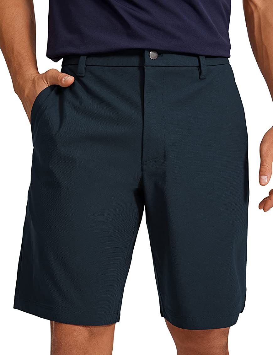 CRZ YOGA Men's All-Day Comfort Golf Shorts - 7"/ 9'' Stretch Lightweight Casual Work Flat Front S... | Amazon (US)