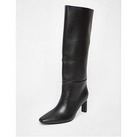 Quiz Wide Fit Black Knee High Boots | Very (UK)