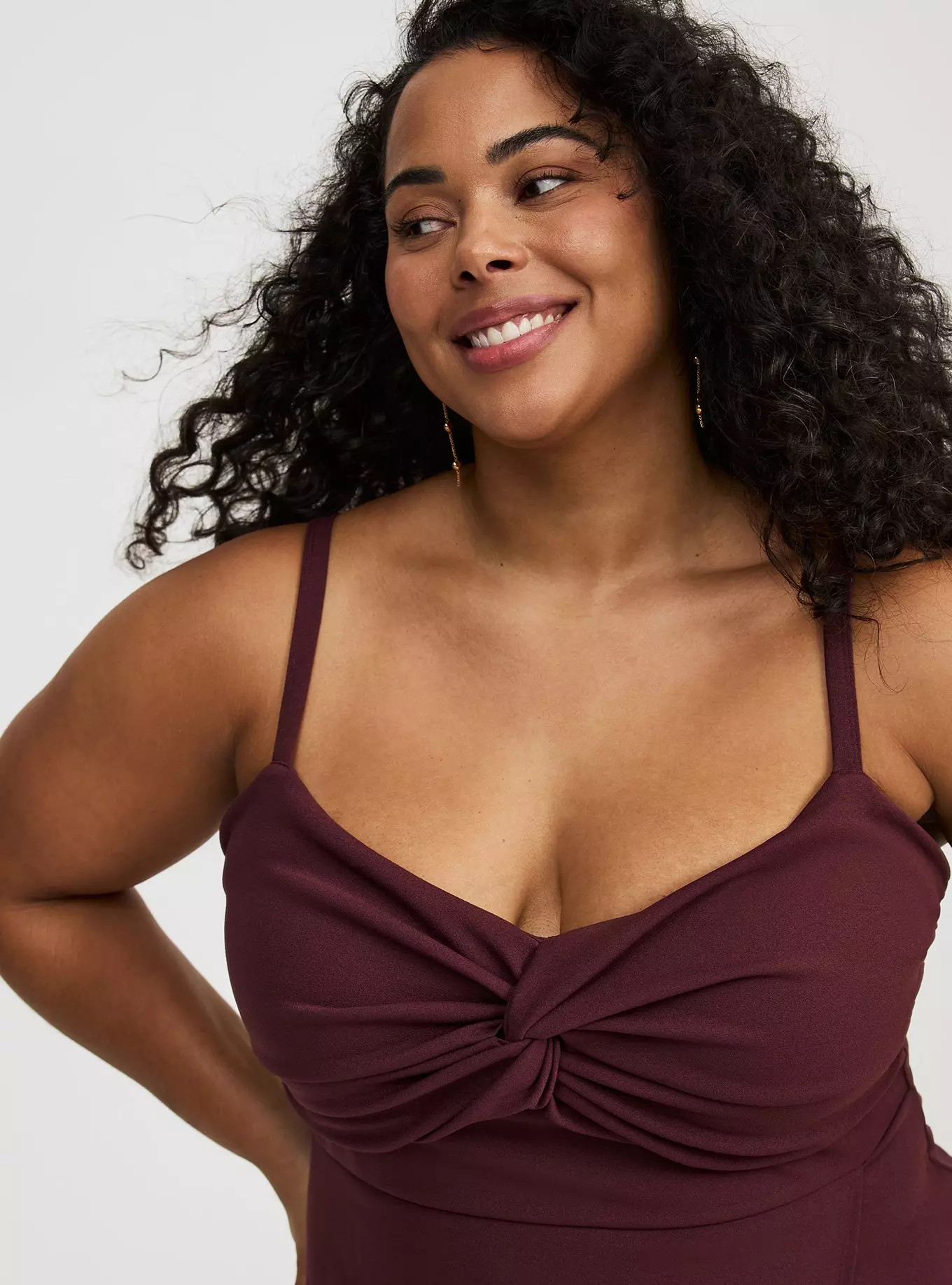 Twist-Front Cut-Out Midi Dress | Torrid (US & Canada)