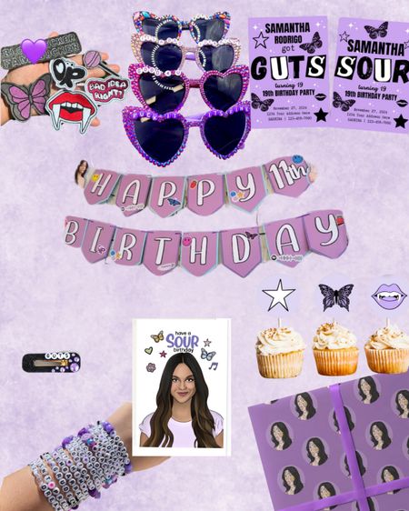 Olivia Rodrigo Birthday Theme Sour Theme Birthday Guts theme birthday Olivia Rodrigo Tour 

#LTKparties #LTKfindsunder50 #LTKGiftGuide