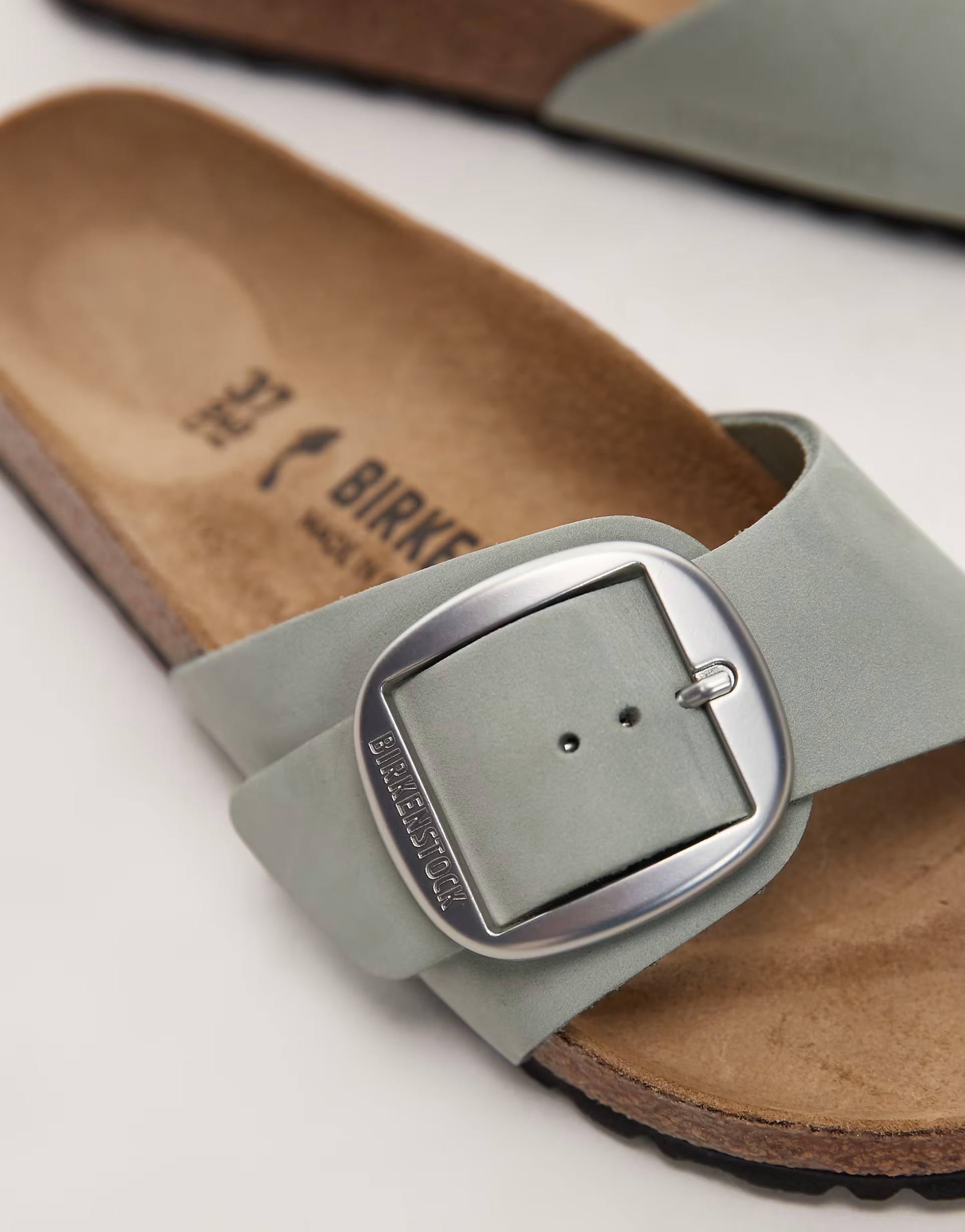 Birkenstock Madrid big buckle sandals in pure sage | ASOS (Global)