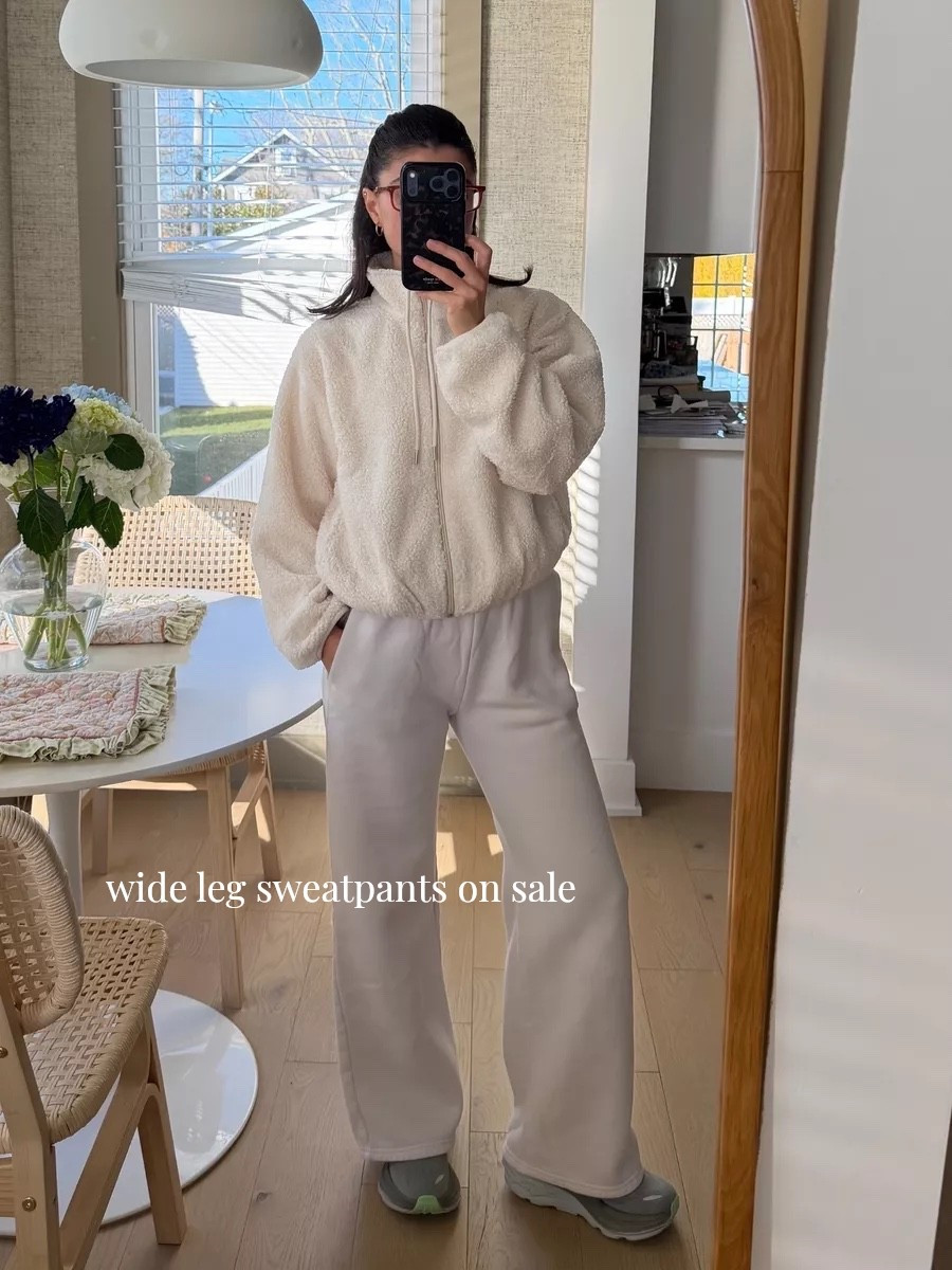 [1/29/26] everything on sale! wearing xs in both zip up and sweats (code AFVIVIANE)! Glasses are Mandi in Brown Striped from EyeBuyDirect 

#LTKSeasonal #LTKPetite #LTKSaleAlert