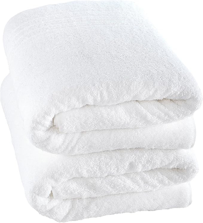 Hammam Linen Jumbo Large Bath Sheets Towels 2-Pack 35 x 70 Inches Soft and Absorbent, Premium Qua... | Amazon (US)
