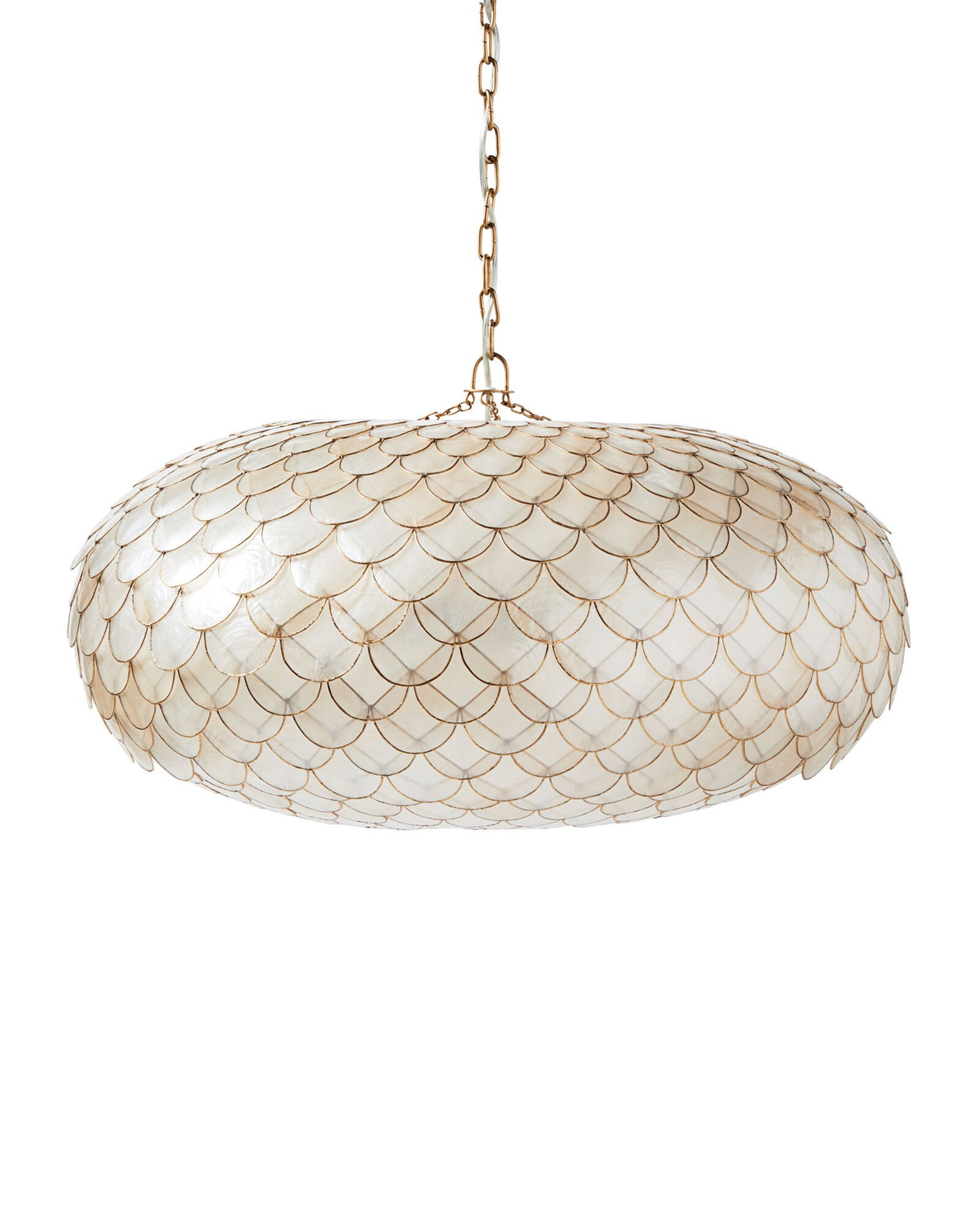 Capiz Scalloped Chandelier | Serena and Lily