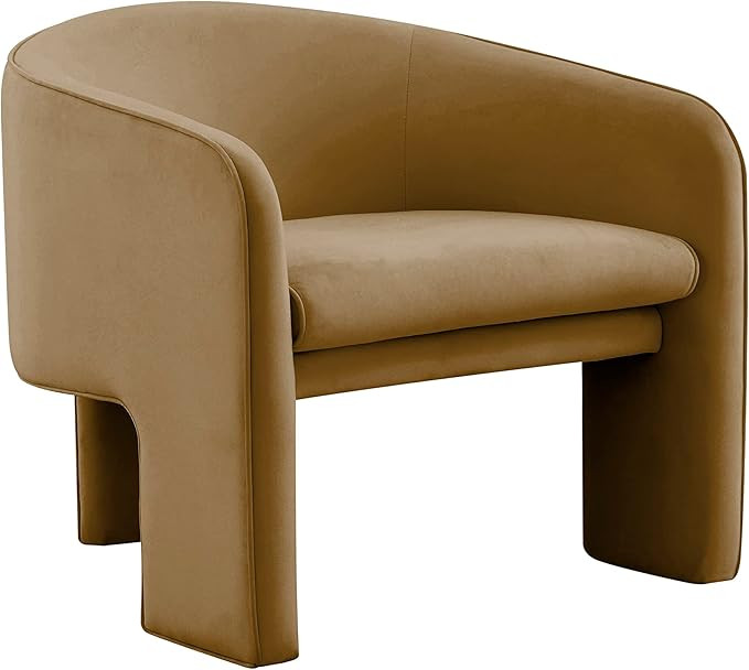 Tov Furniture Marla Cognac Velvet Accent Chair | Amazon (US)