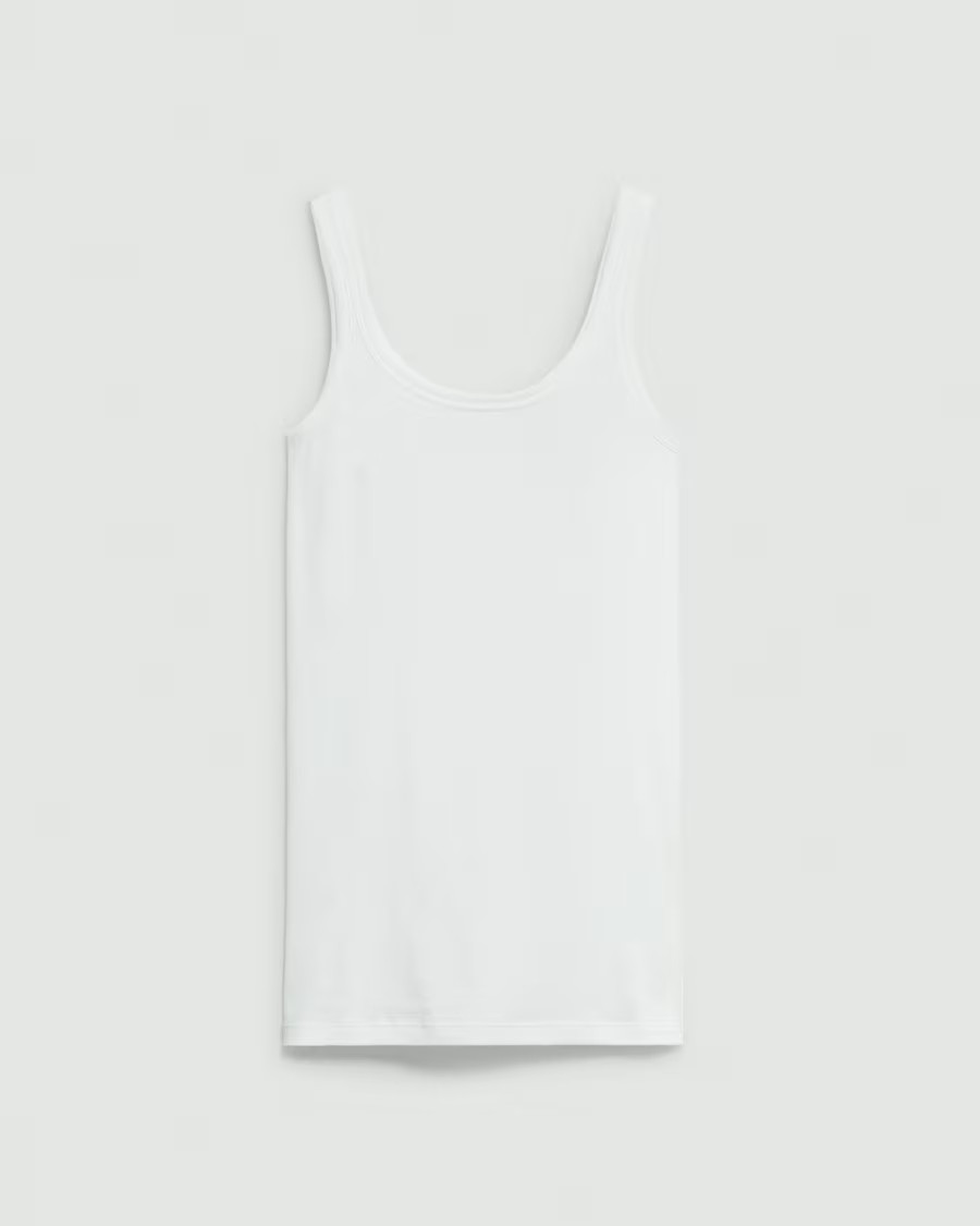 Scoop-Neck Tank Top in Cotton | Theory