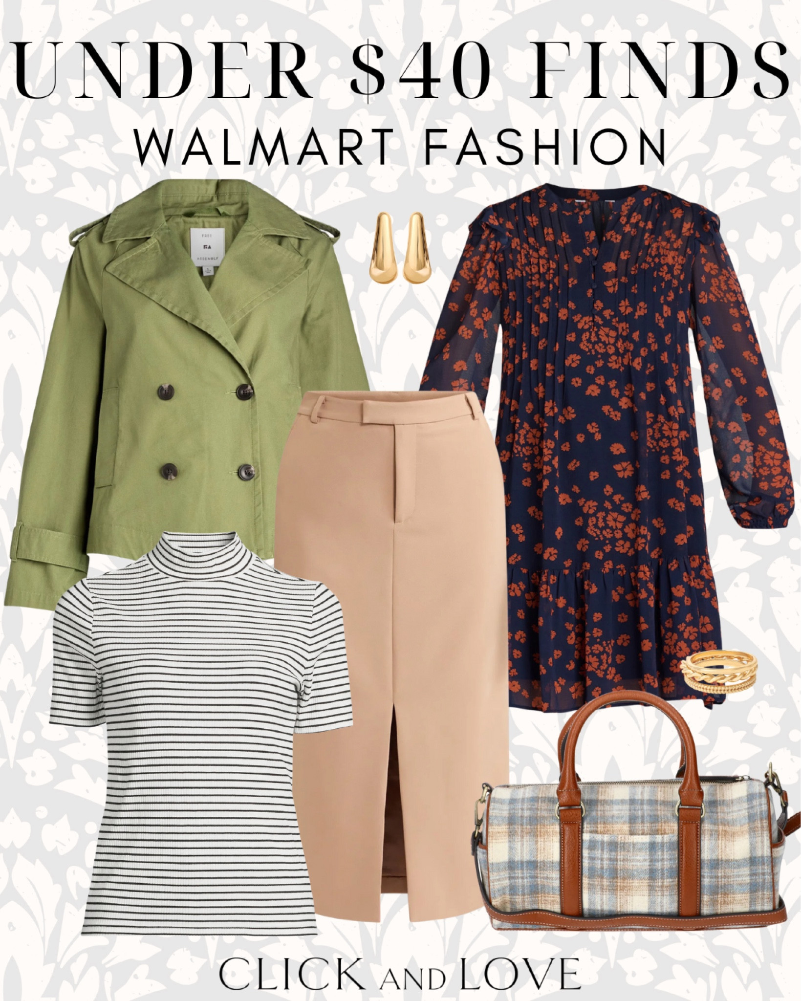 Under $40 fall fashion from Walmart! Loving these different pieces for fall outfits. These finds would be great for work, errands, lunch and more! Gameday too!

walmart find, walmart fashion, gift guide, finds under 50, finds under 100, wardrobe must-have, wardrobe staple, affordable wardrobe, capsule wardrobe, every day staples, staple tank, tank top, white striped tee, fall dress, black dress, wedding guest dress, beige skirt, neutral skirt, midi skirt, gold earrings, gold jewelry, jean outfits, how to style jeans, comfortable clothing, cropped trench coat, outerwear, women’s jacket, green coat, shift dress, crossbody bag, plaid purse, gold ring set, stackable rings 

#LTKStyleTip #LTKFindsUnder50 #LTKSeasonal
