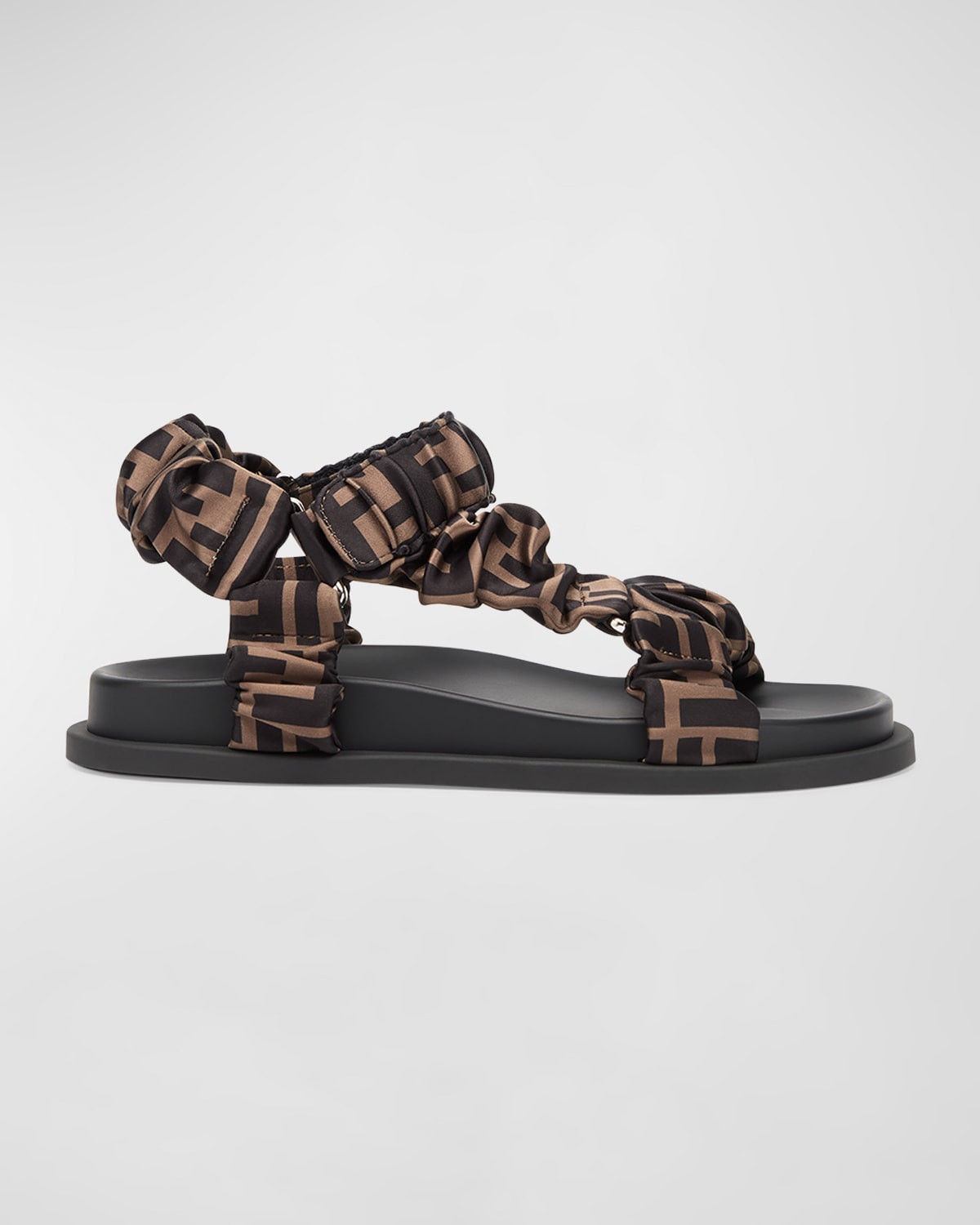 Ruched Logo Hiking Sporty Sandals | Neiman Marcus