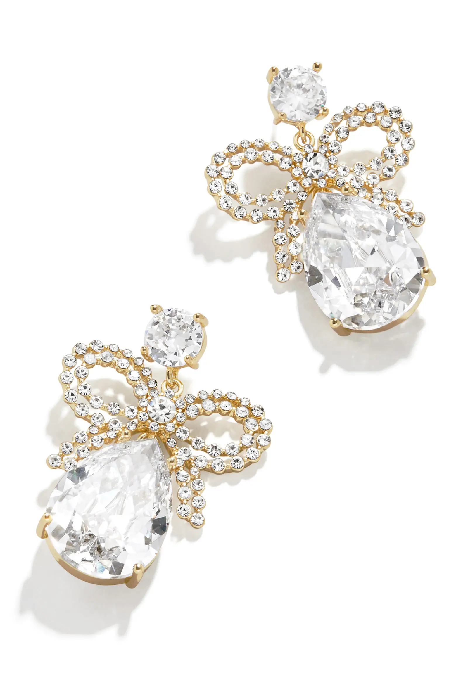 Pavé Bow Tie Drop Earrings | Nordstrom