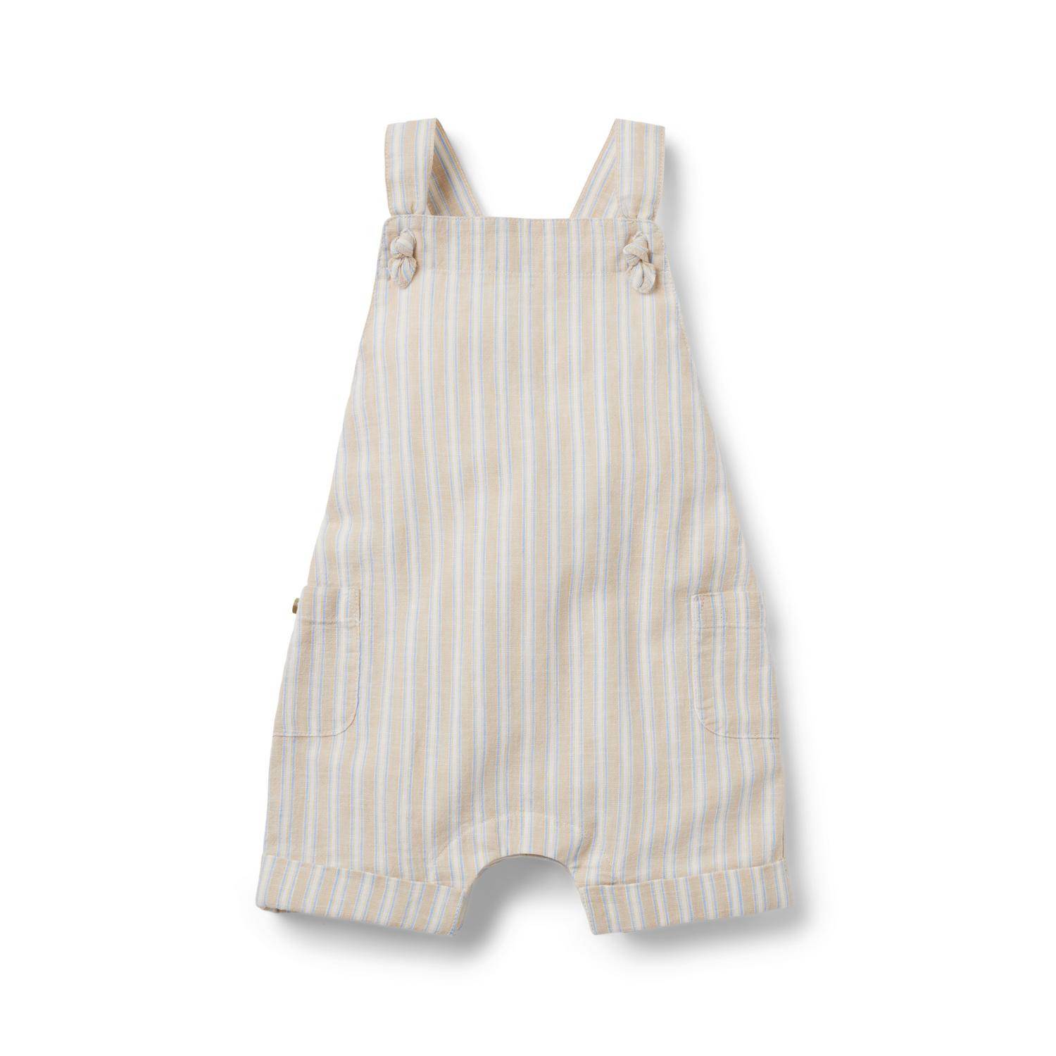 Baby Striped Linen-Cotton Overall | Janie and Jack