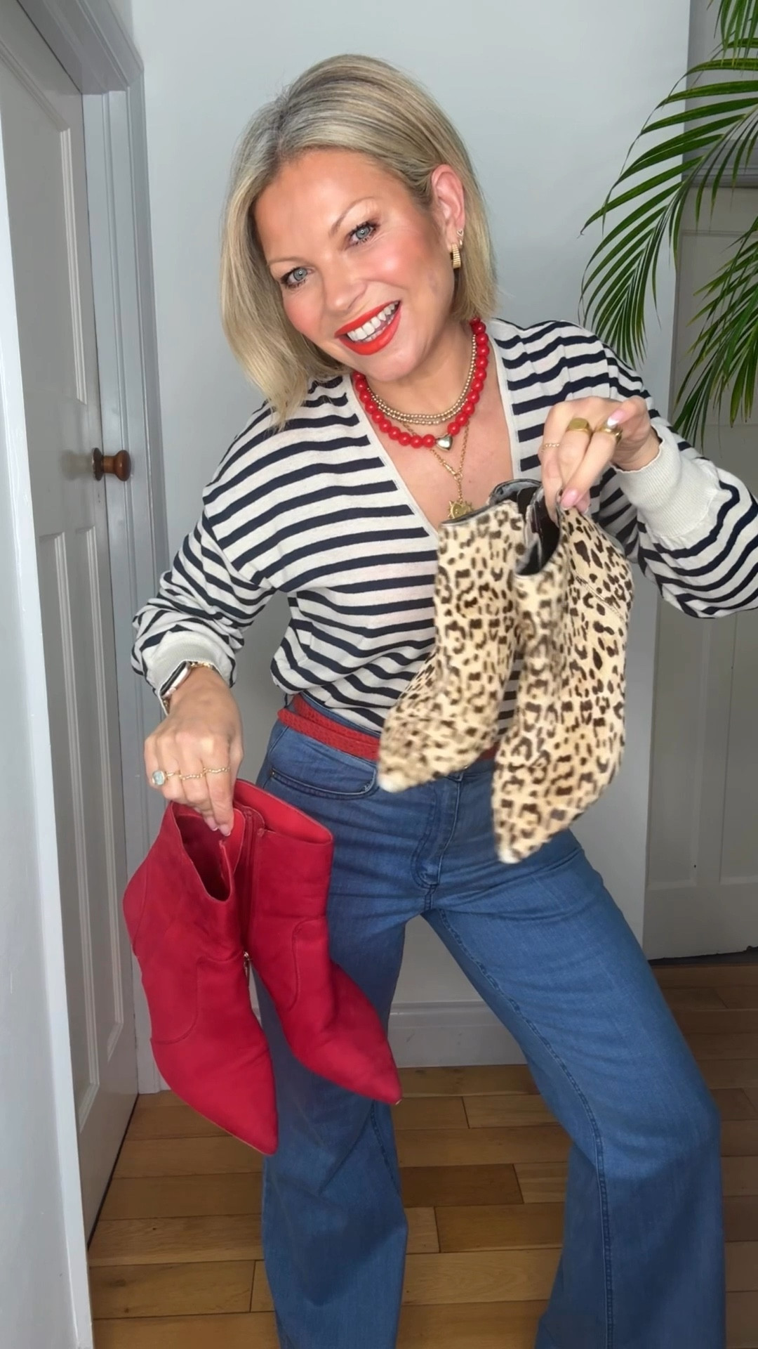 A stripey nautical look ….with leopard obvs 🙄 

#LTKuk #LTKstyletip #LTKspring