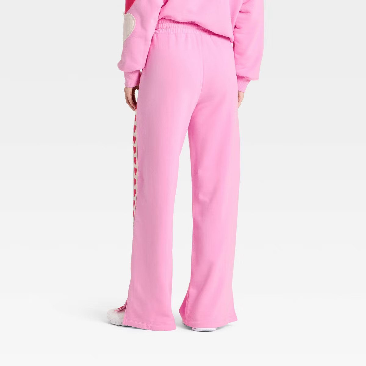 Women's Valentine's Day Embossed Boucle Sweatpants - JoyLab™ Cream | Target