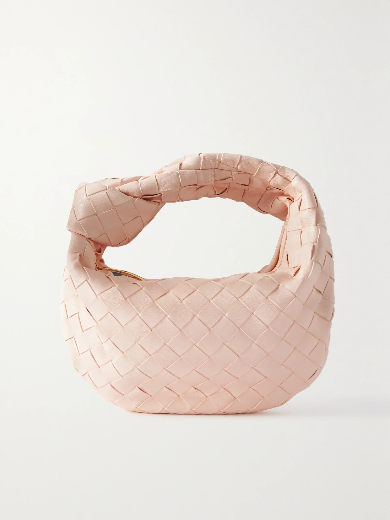 Bottega Veneta - Jodie Mini Knotted Intrecciato Leather Tote - Blush | NET-A-PORTER (UK & EU)