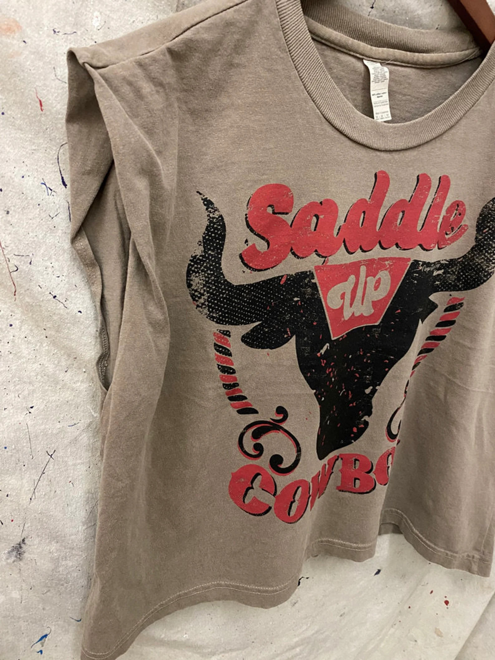 Saddle up Cowboy Boxy Midriff Muscle Crop Top - Etsy | Etsy (US)